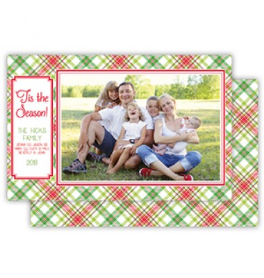 Christmas Photo Cards, Holiday Plaid, Roseanne Beck
